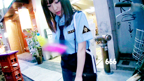 唯美小姐姐GIF图：200GANA-1387可爱的飞天小女警-素人